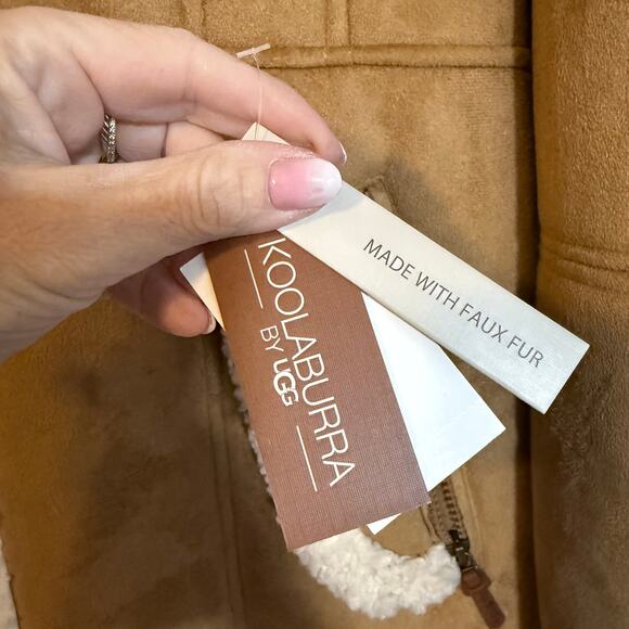 NEW Koolaburra by UGG Faux Suede Sherling Jacket sz L - Picture 6 of 6